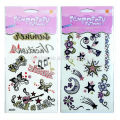 non-toxic tattoo sticker,hot metallic waterproof temporary tattoo sticker,golden temporary tattoo